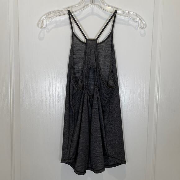 Lululemon Tank / Singlet Heather Black with Cutout Design Keyhole Back 2 / 4 - Picture 2 of 3
